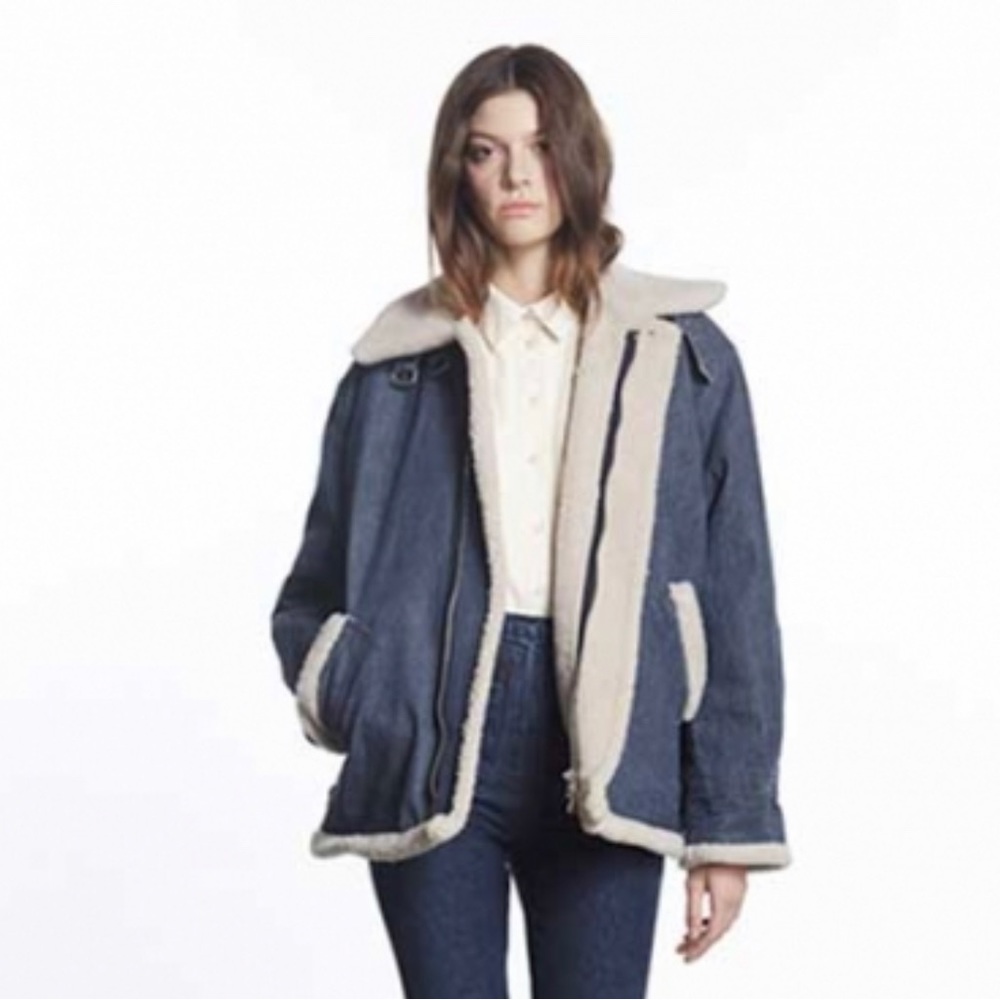 Rachel Comey shearling and denim coat